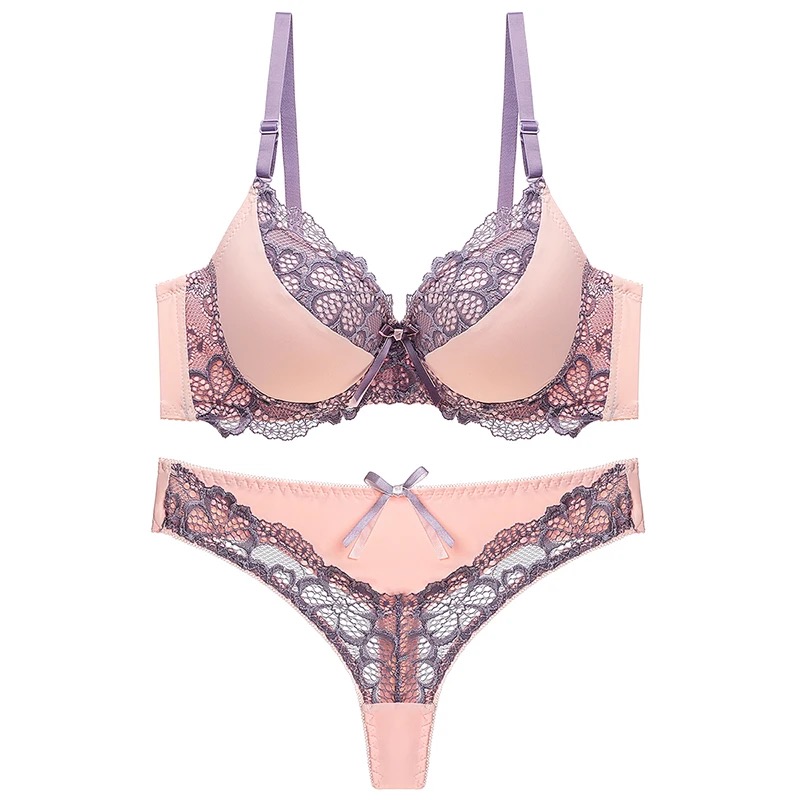 Ebony Blossom Classic Elegance Lingerie Duo Set