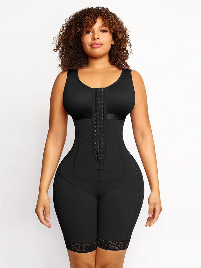 Ebony Blossom Post-Op Chest Wrap Jumpsuit